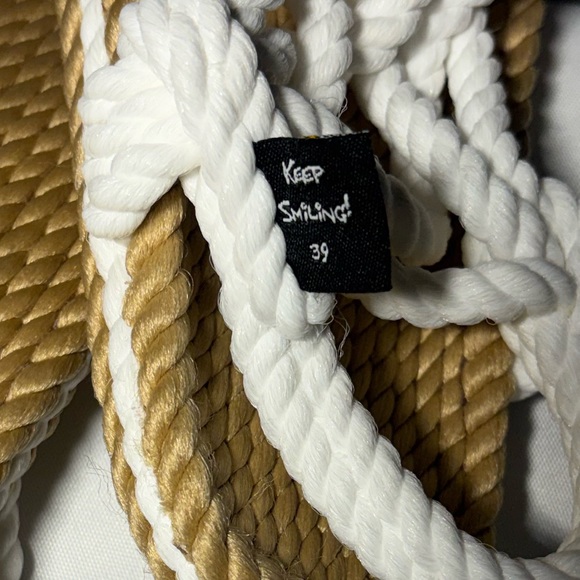 Nomadic State of Mind Tan and White Rope Sandals - Picture 11 of 12